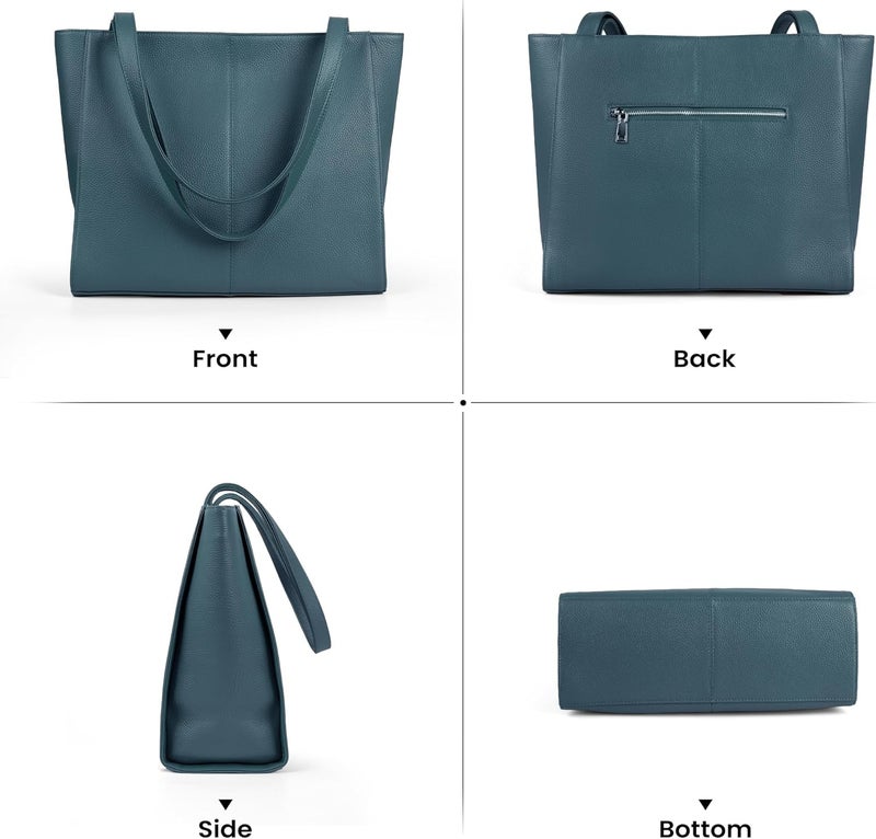 befen Genuine Leather Tote Bag for Women Work, Women's Leather Shoulder Bags Purses Satchel Handbags with Laptop Compartment - Image 5